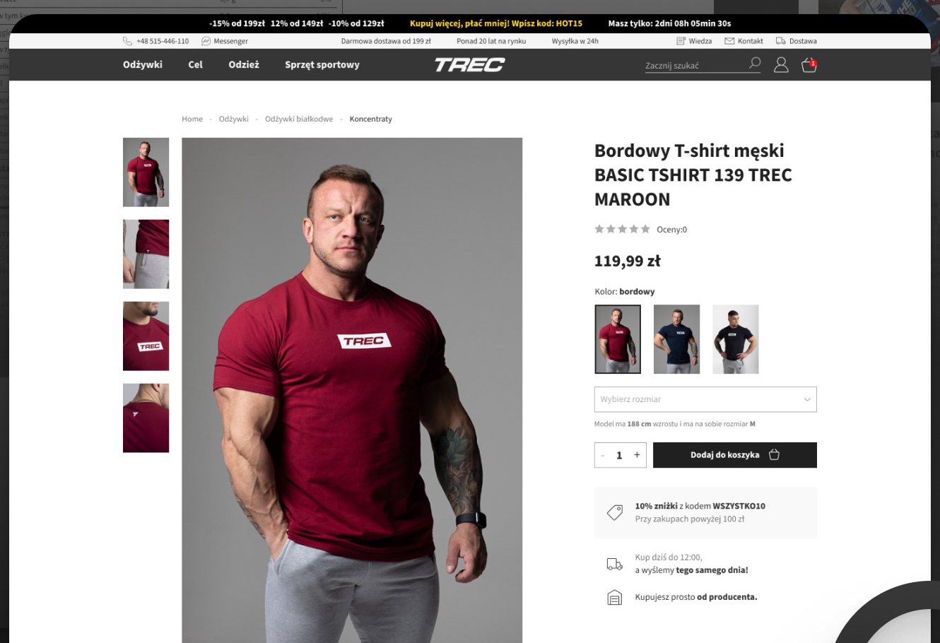 Karta produktu: odzież Trec Wear